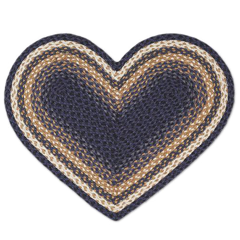 Blue Heart shaped rug.