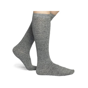 Girl's Flat Knit Knee-High Socks LA2000 heather