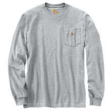 heather gray, Men's Big and Tall Long-Sleeved T-Shirt K126