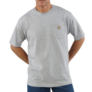 heather gray, Men's Big and Tall Pocket Tee Shirt K87