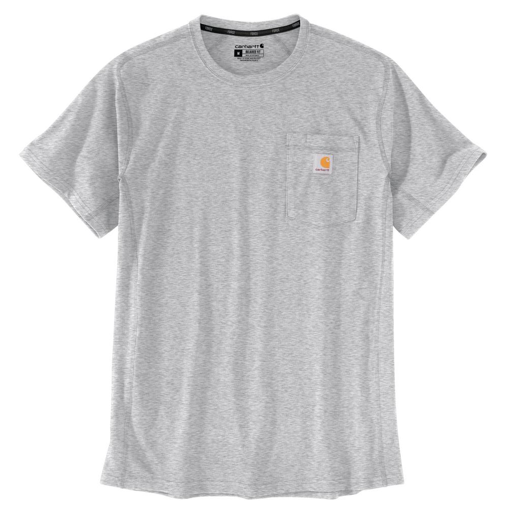 Carhartt mens FORCE midweight tee shirt in heather gray