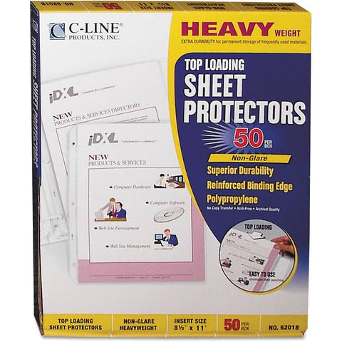 50 Top Loading Heavyweight Sheet Protectors 62018
