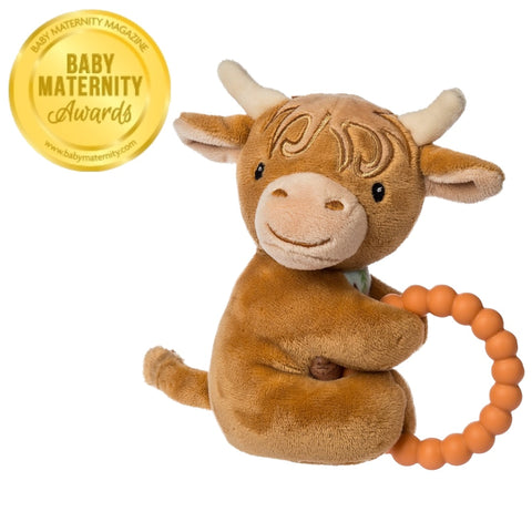Hetty Highland Cow Animal Teether Rattle