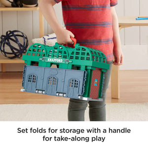 Set Folds for Storage with a Handle for Take-Along Play