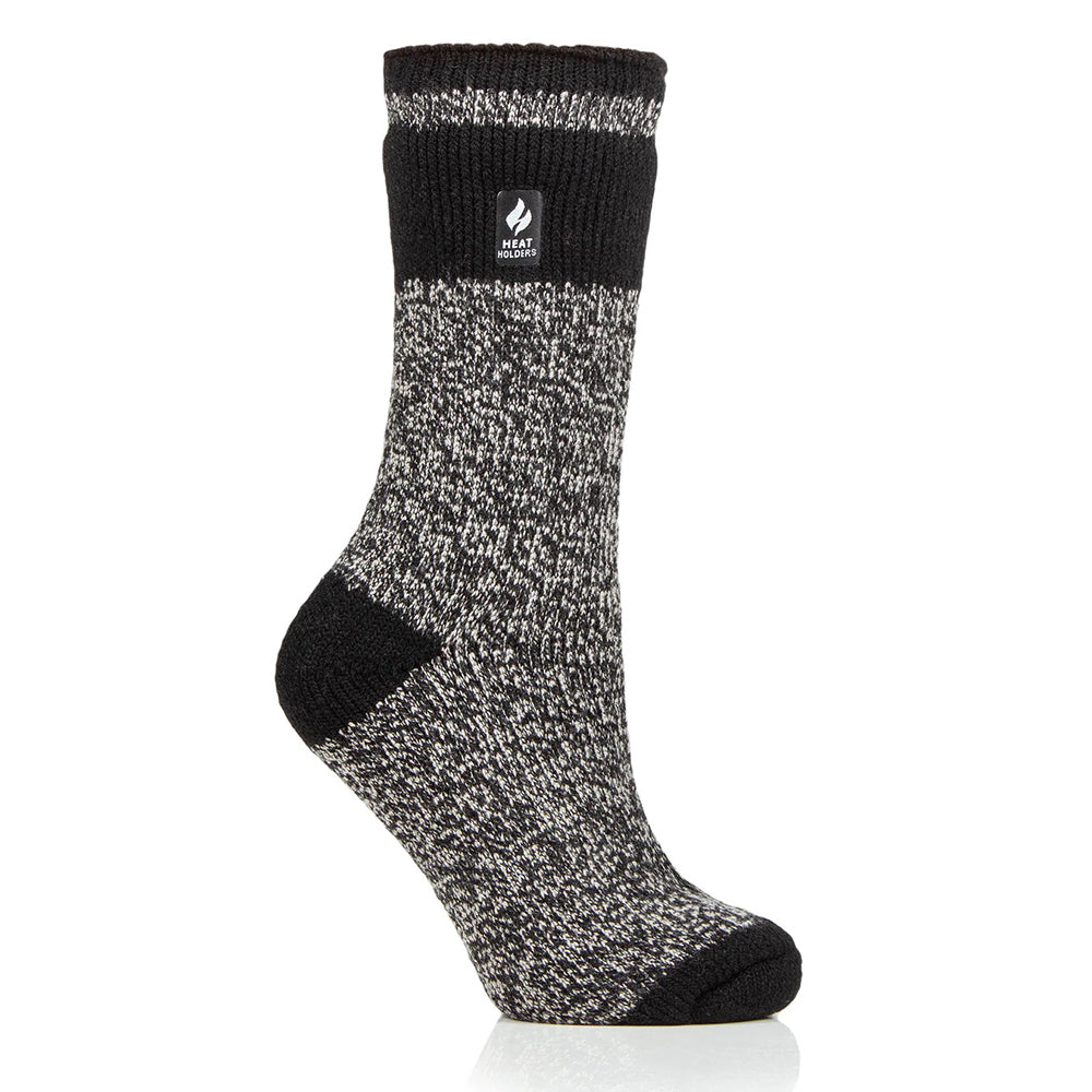 Black/Cream Women's Snowdrop Original Block Twist Socks HHW07280