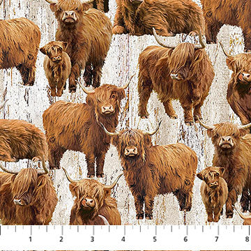 highland cows, Highland Home Fabric Collection DP286