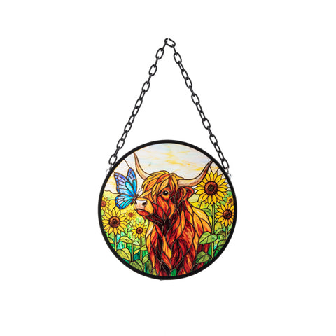 highland cow, Nature Mosaic Ornaments ER790