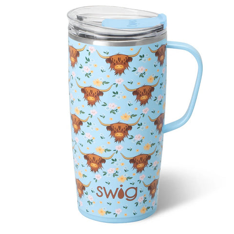 Highland Cow 22 oz Travel Mug