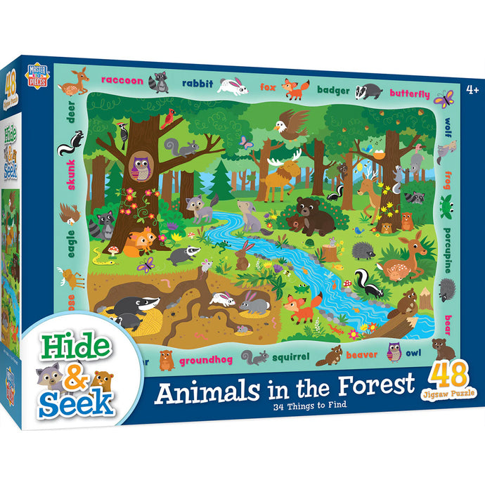 Hide & Seek - Animals in the Forest Puzzle 12329 Front