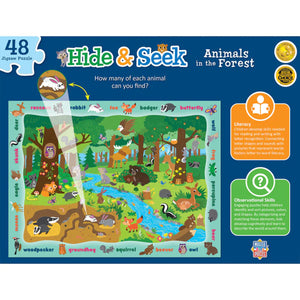 Hide & Seek - Animals in the Forest Puzzle 12329 Back