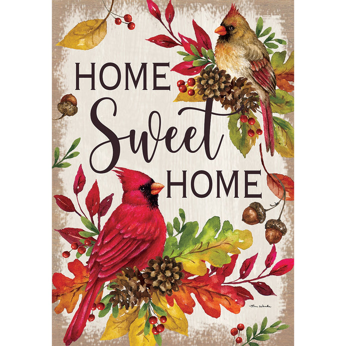 Fall & Winter Garden Flags home sweet home