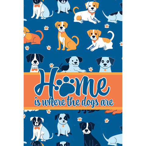 Wind Current garden flag showing Home Dogs