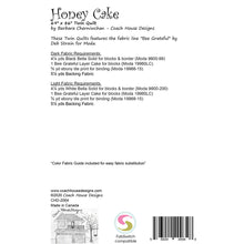 Back of honey cake pattern