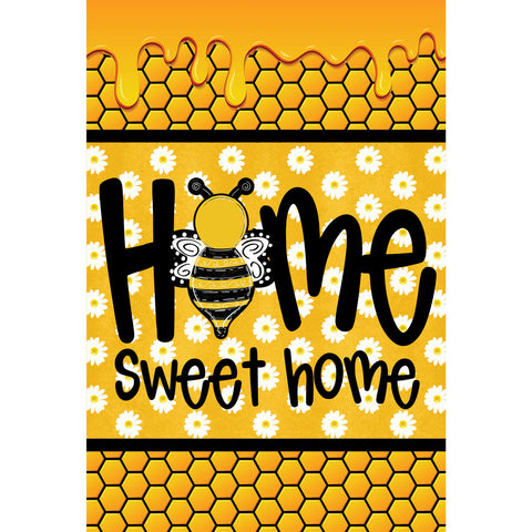 Wind Current garden flag showing Honeycomb