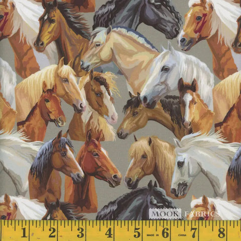 Horses Cotton Fabric 120948