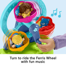 Turn to ride the ferris wheel with fun music