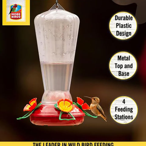 Hummingbird 25 oz Plastic Nectar Bird Feeder 65064