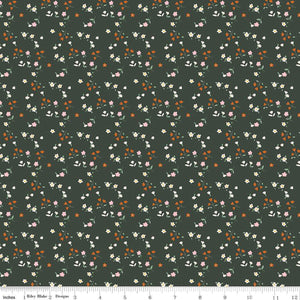 Forgotten Memories Collection Ditsy Flowers Cotton Fabric hunter