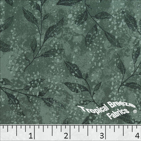 hunter, Koshibo Leaf Print Polyester Fabric 048531
