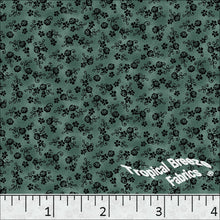 Standard Weave Roses Print Poly Cotton Fabric 6074 hunter