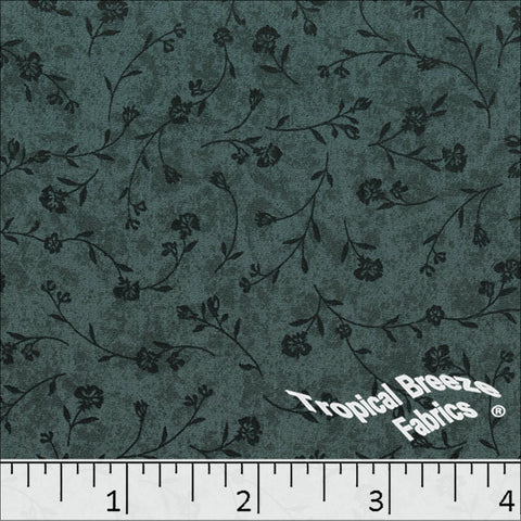 hunter, Yoryu Floral Print Polyester Fabric 048622
