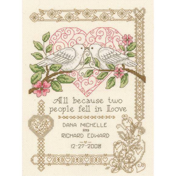 All Because Wedding Record Counted Cross Stitch Kit I2571