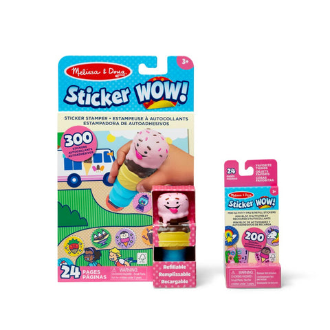 Melissa & Doug Sticker WOW! Bundle with ice cream stamper