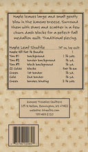 Moda Maple Leaf Shuffle Quilt Pattern KT22089G