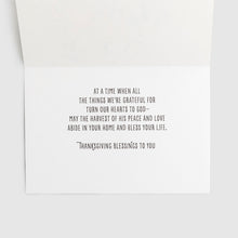 Inside of Thanksgiving card