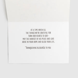 Inside of Thanksgiving card