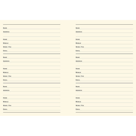 Inside of address book