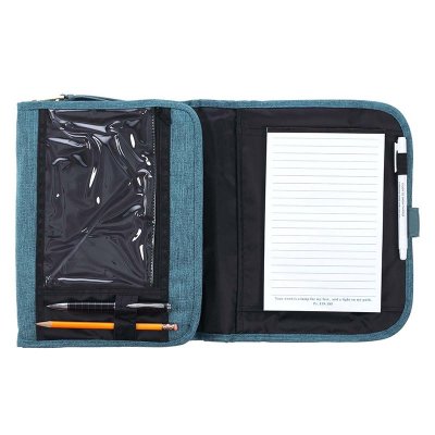 Faith Teal Tri-Fold Organizer Bible Cover BBL678