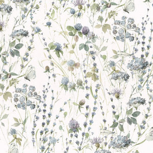 Au Natural Collection Packed Floral Cotton Fabric 17818 ivory background