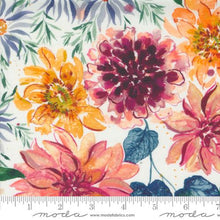 Floribunda Collection Large Floral Cotton Fabric 39800 ivory background