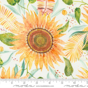 Floribunda Collection Sunflower Power Cotton Fabric 39802 ivory