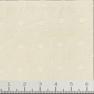 Fairy Ring Crinkle Polyester Fabric FRCP ivory