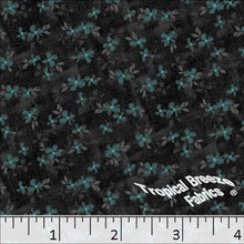 Floral Print Poly Cotton Fabric jade