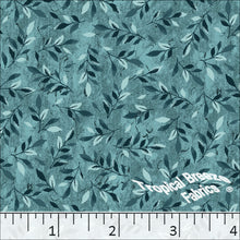 Standard Weave Leaf Print Poly Cotton Fabric 6152 jade