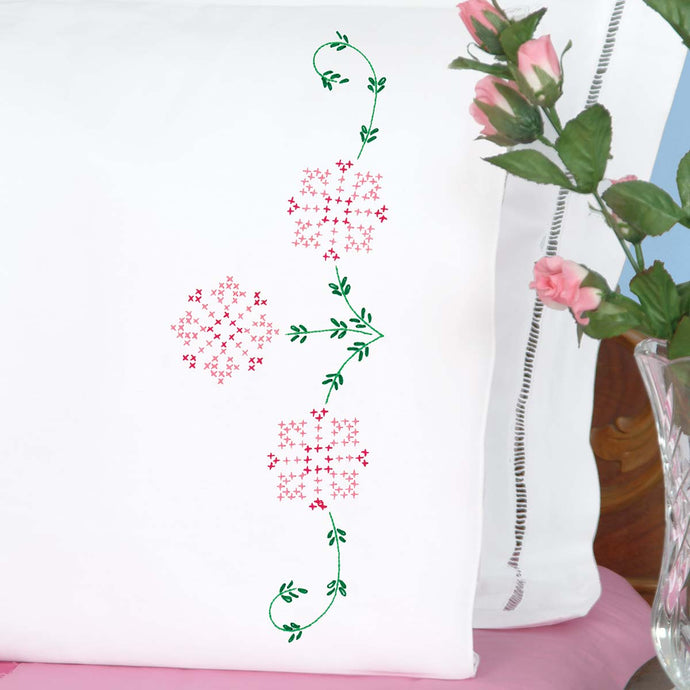 Flowers Perle Edge Pillowcases 1600-965