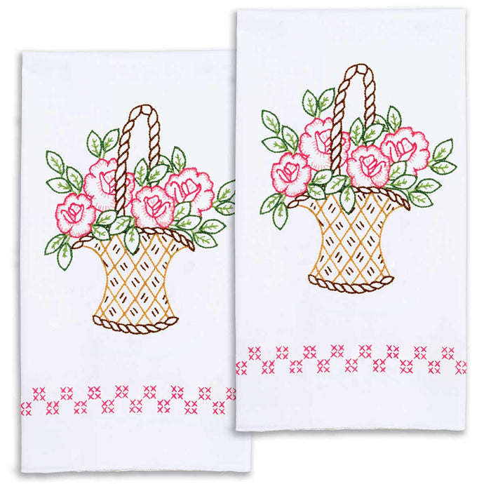 Basket of Roses Decorative Hand Towels 320-485