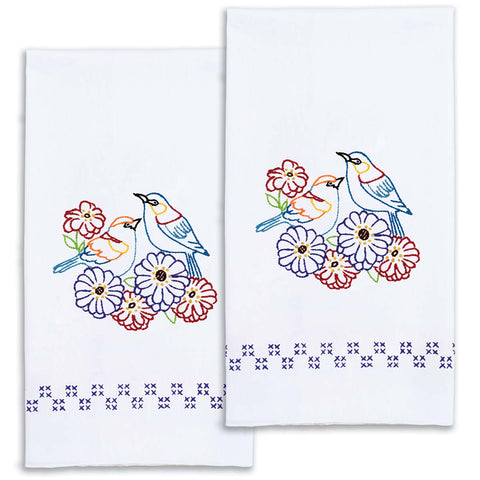 2 Birds 17 x 28 in. Decorative Hand Towels 320-752