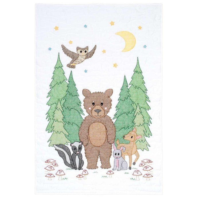 Woodland Bear Crib Quilt Top 4060-768