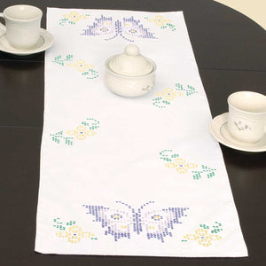 Cross-Stitch Butterfly Table Runner 560-347