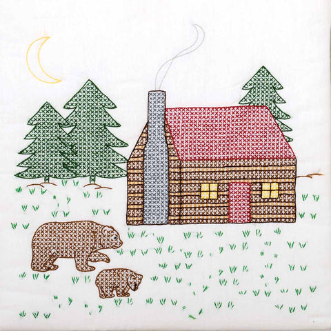 Cabin & Bears 18-Inch Quilt Blocks 732-316