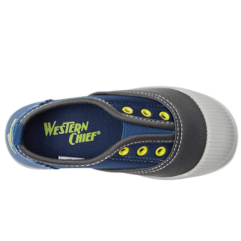 Western Chief boys' Jetty Color Block Slip-On Shoe top view