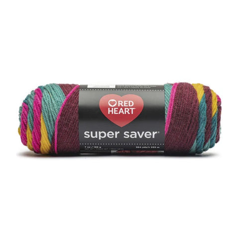 jeweltones Super Saver Yarn Variegated Colors E300