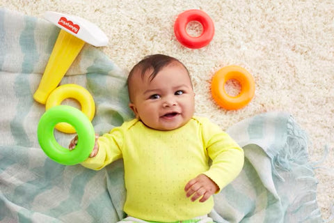 Rock-A-Stack Ring Stacking Toy With Roly-Poly Base For Infants GKW58