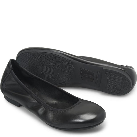 Pair of Born women's Julianne black dress flat shoes