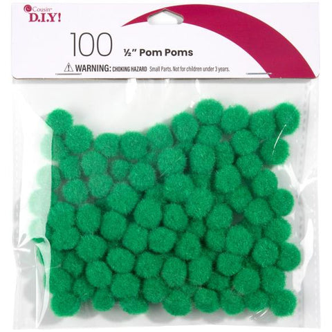 Kelly Green Pom Poms