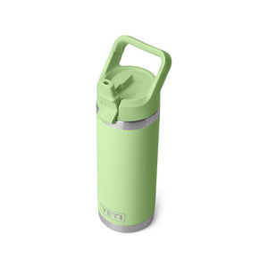 Yeti Rambler Bottle with Straw Cap 18 oz in key lime